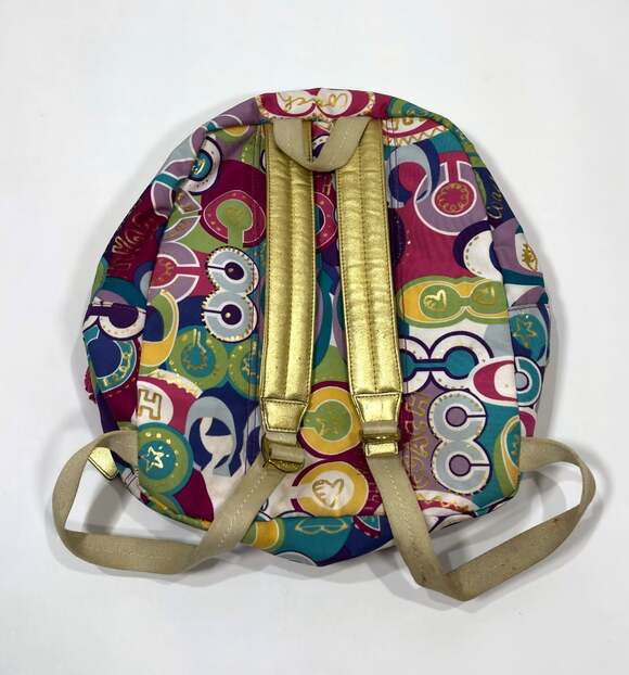 Coach Poppy Pop-C Limited Edition Graffiti Nylon Backpack Colorful Vintage main image 6